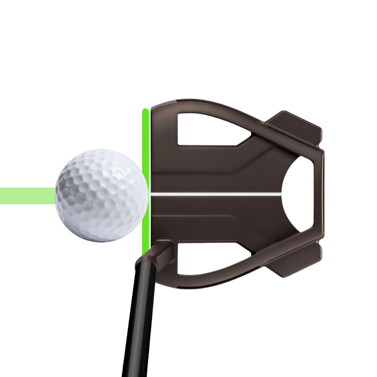 <em><strong>Less Putter Face Twist At Impact.</strong></em>